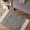 DII® Black Variegated Border Hand-Loomed Rug, 2ft. x 3ft.